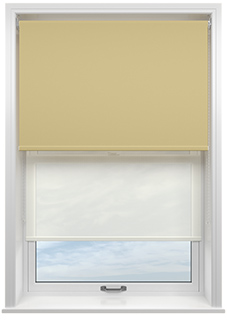 Rimini (Blackout), Mocha & Illusion Sandy - Double Roller Blind